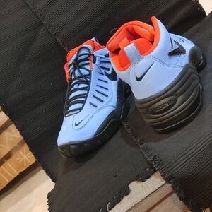 Nike Blue and Orange High-Top Sneakers